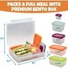 Bentology Clear Bento Lunch Box Set w 5 Removable Nesting Containers- Inner Compartment Portion Sizes- Leakproof Durable & BPA Free- Dishwasher Safe - 3 of 4