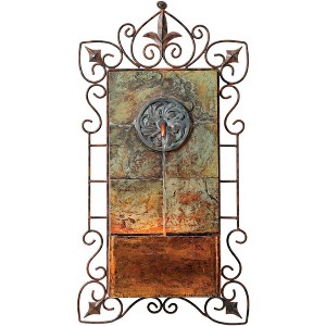 John Timberland Ibizi Rustic Outdoor Wall Water Fountain with LED Light 33" for Yard Backyard Garden Patio Home Deck Porch House Exterior Balcony Roof - 1 of 4