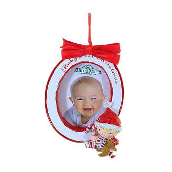 4.25 In Baby's First Oval Photo Christmas Picture Tree Ornaments