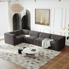 106" Chenille Modular L-Shaped Sectional Sofa, 5-Piece Oversized Floor Couch Set, No Assembly, Free Combination for Living Room & Bedroom - 2 of 4