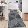 Washable Geometric Stripped Lines Print Area Rug for Living Room Bedroom, Indoor Modern Large Floor Carpet for Dining Room Home Office - 3 of 4