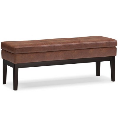 WyndenHall 45" Bragg Mid-Century Rectangle Ottoman Bench