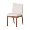 NicBex Set of 2 Modern Minimalist Dining Chairs with Smooth Upholstery & Rubberwood Legs, Comfy Kitchen/Living Room Chairs - 3 of 4