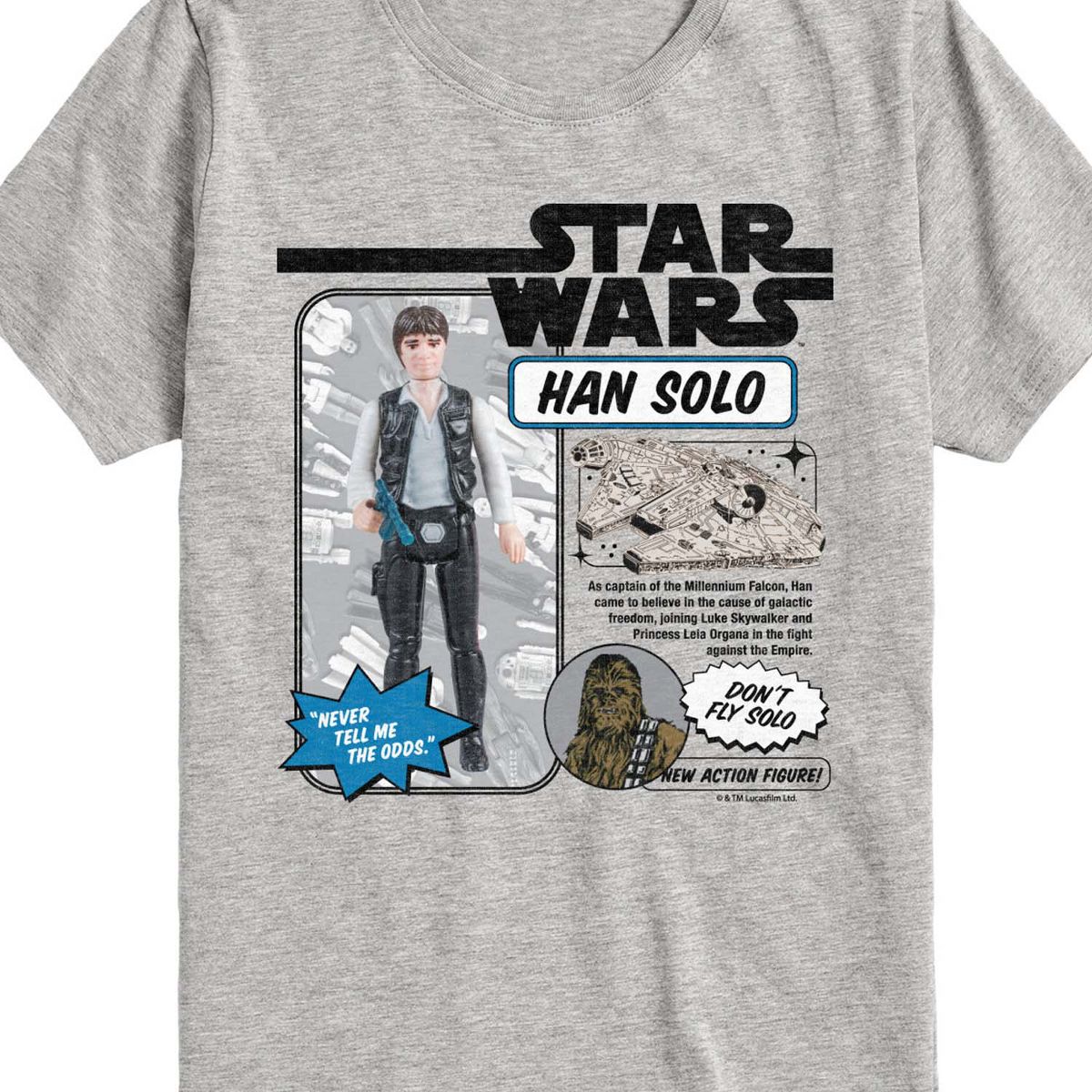 Boys' - Star Wars - Han Solo Action Figure Short Sleeve Graphic T-Shirt - thumbnail 2