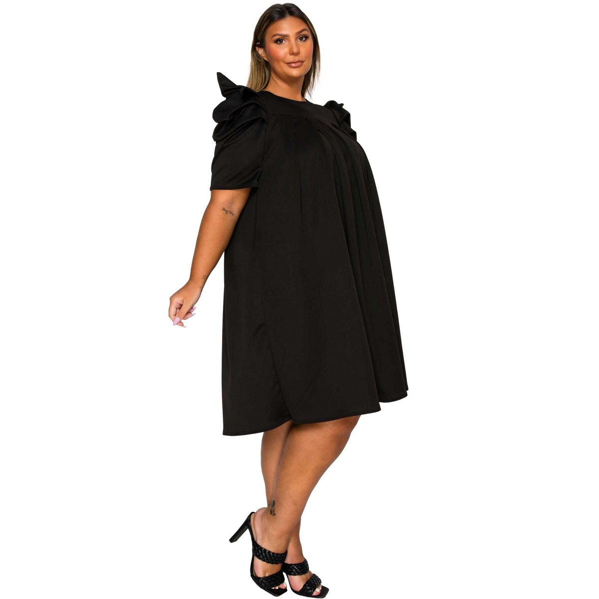 L I V D Women's Plus Size Zaya Pleated Swing Dress - thumbnail 7