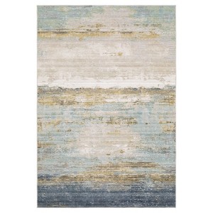Captiv8e Designs Clara Textural Distressed Ombre Blue/Beige Rug - 1 of 4