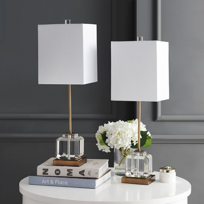 Zayne Table Lamp (Set of 2) - Clear/Brass Gold - Safavieh., 5 of 7