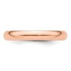 Black Bow Jewelry 2mm to 6mm 14K Rose Gold Half Round Standard Fit Band - 2 of 4