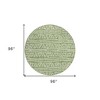 Green And Ivory Geometric Washable Indoor Outdoor Area Rug - 3 of 4