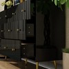 Hitow Sleek Horizontal Dresser with 9 Drawers and Metal Knobs with Metal Feet - image 4 of 4