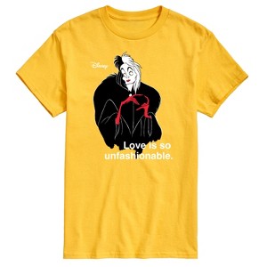 Men's - Disney Villains - Cruella De Vil Love Unfasionable Short Sleeve Graphic T-Shirt - 1 of 4