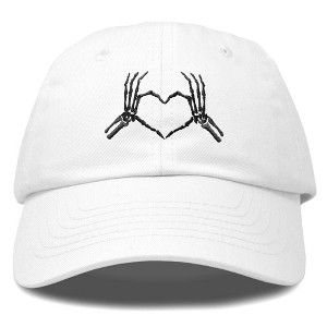 Dalix Heart of Bones Embroidered Cotton Dad Hat Adjustable Baseball Cap Womens - 1 of 4