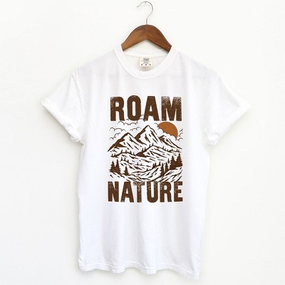 Simply Sage Market Women's Roam Nature Mountains Short Sleeve Garment Dyed Tee