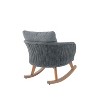 Maliang Wicker Rocking Chair with Soft Polyester Cushions and Durable Wooden Frame, Perfect for Patio, Balcony, or Living Room - 4 of 4