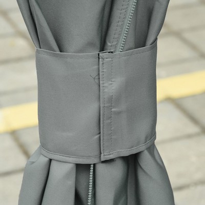 Gray Polyester Universal Gazebo Sidewall Set with Hooks