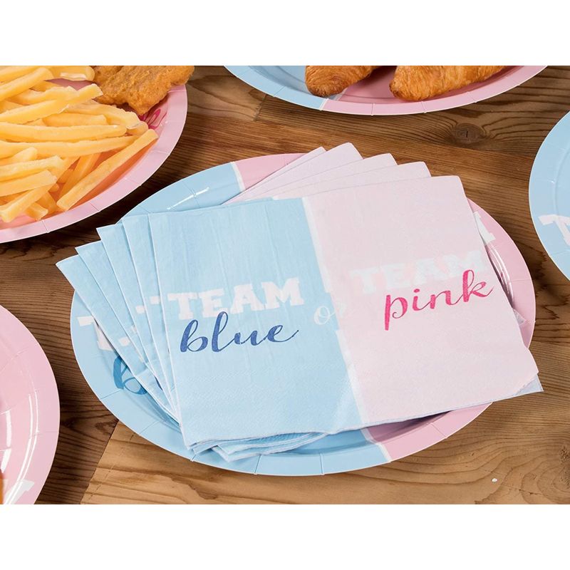 Blue Panda 150PC Luncheon Cocktail Disposable Napkins Gender Reveal Baby Shower Party Supplies, 2-Ply, 2 of 8