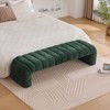 DSVIMOY Modern Upholstered Armless Bed Bench, Daybed Chaise, Ottoman Foot Stool for Living Room and Bedroom, Entryway, Green, 69.7"*20.5"*17.3" - 2 of 4