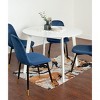 Roundhill Furniture Lassan Contemporary Dining Set, White Round Dining Table with 4 Chairs, 5-Piece - image 4 of 4