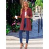 INSPIRE CHIC Women's Waffle Zip-Up 3/4 Sleeves Short House Dresses Bathrobe with Pockets - 3 of 4