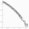 Black Bow Jewelry Sterling Silver 4mm Textured Three Strand Anklet, 9-10 Inch - 3 of 4