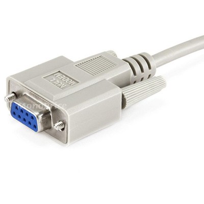 Monoprice Molded Null Modem Cable - 10 Feet - DB9 Female/Female : Target
