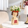 LuxenHome Lady Strawberries Ceramic 11.4-Inch Tall Sculpture Vase Multicolored - 2 of 4