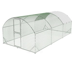 GustoWave  Metal Chicken Coop with Cover  Large Walk-in Chicken Runs with ribs - 1 of 4
