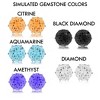 ELYA Women's Polished Multicolor Cubic Zirconia Stud Steel Earring Set - 2 of 2