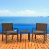 Courtyard Casual Bridgeport II 3 pc Bistro Set  Includes:  Two Dining Chairs and One End Table - 2 of 4