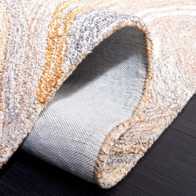 Gray Abstract Handmade Tufted Wool Area Rug 6' x 9'