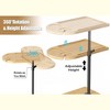 C-Shaped TV Dinner Tray Table, Small TV Tray Table For Eating On Couch, 360° Rotatable & Height Adjustable Panel, Sofa Tray Table for Living Room - 4 of 4