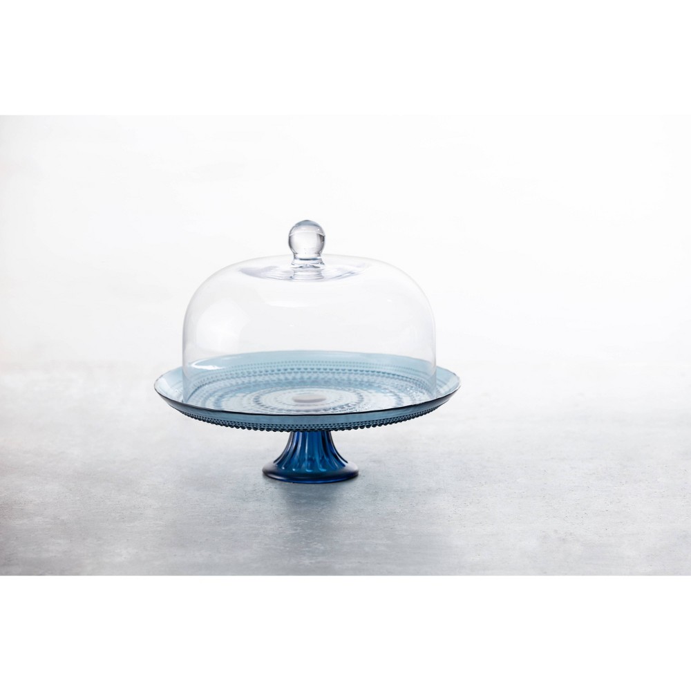 Photos - Serving Pieces Fortessa Tableware Solutions 13" Jupiter Cornflower Cake Stand and Dome Se