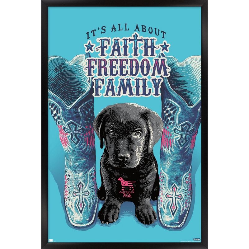Trends International Jim Baldwin - Faith, Freedom, Family Framed Wall Poster Prints, 1 of 7