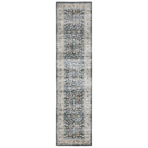 Oriental Weavers Charleston CHA05 Blue / Gold Indoor Area Rug - 2' x 8' - 1 of 4