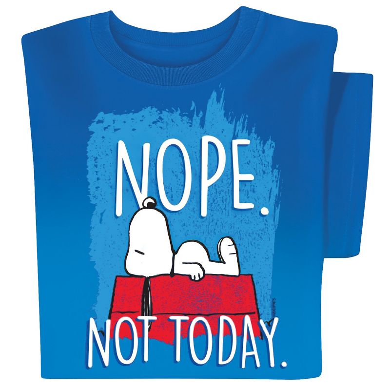 Collections Etc Peanuts Snoopy Nope Not Today Graphic T-Shirt, 1 of 5