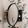 Okak Bathroom Wall Cabinet, Mount Medicine Cabinet, Metal Bathroom Mirror with Adjustable Shelves & Storage, Black - 2 of 4
