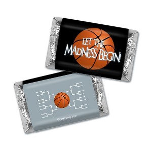 100ct Basketball Party Favors Hershey's Miniatures Candy Let the Madness Begin By Just Candy - Candy Not Included - 1 of 4