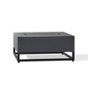 Blake 36" Square Steel Propane or Natural Gas Fire Pit Table in Weathered Slate by Real Flame - 4 of 4