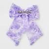 Girls' Sequin Flowers Bow Barrette Clip - Cat & Jack™ Lavender: Hair Styling, Fashion, Recycled Polyester - 3 of 4