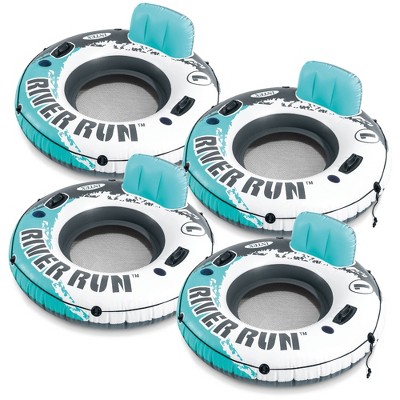 Intex River Run Single Inflatable Lake Floating Water Tube Lounger, Color Varies
