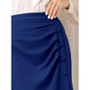 Hobemty Women's Wear to Work Elastic High Waist Pleated Bodycon Midi Skirts - 4 of 4