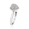 Ross-Simons 0.25 ct. t.w. Diamond Beaded Heart Ring in 14kt White Gold Size 7 - 2 of 3