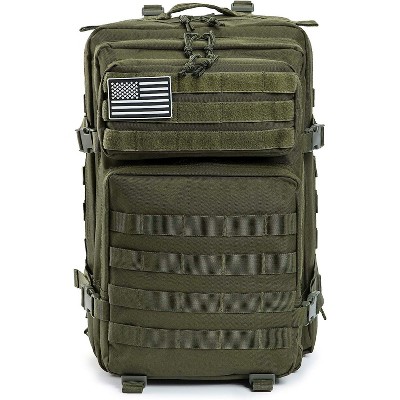 Everfly Sac a Dos Militaire Tactique 45L - Crossfit Survie Chasse Pêche  Randonnée Alpinisme Airsoft Moto Voyage Camping - Oxford 800D - Homme Femme  - Velcro Molle Gym Exercice - 2 Patchs : : Sports et Loisirs