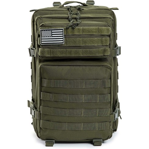QT&QY Military Tactical Backpacks For Men Rucking Army Molle Daypack 45L  Large 3 Day emergency survival backpack Bug Out Bag Gym