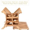 LunaLulinlk 2 Lb Bamboo Dish Drying Rack - Collapsible Wooden Drainer for Kitchen Counter - 3 of 4