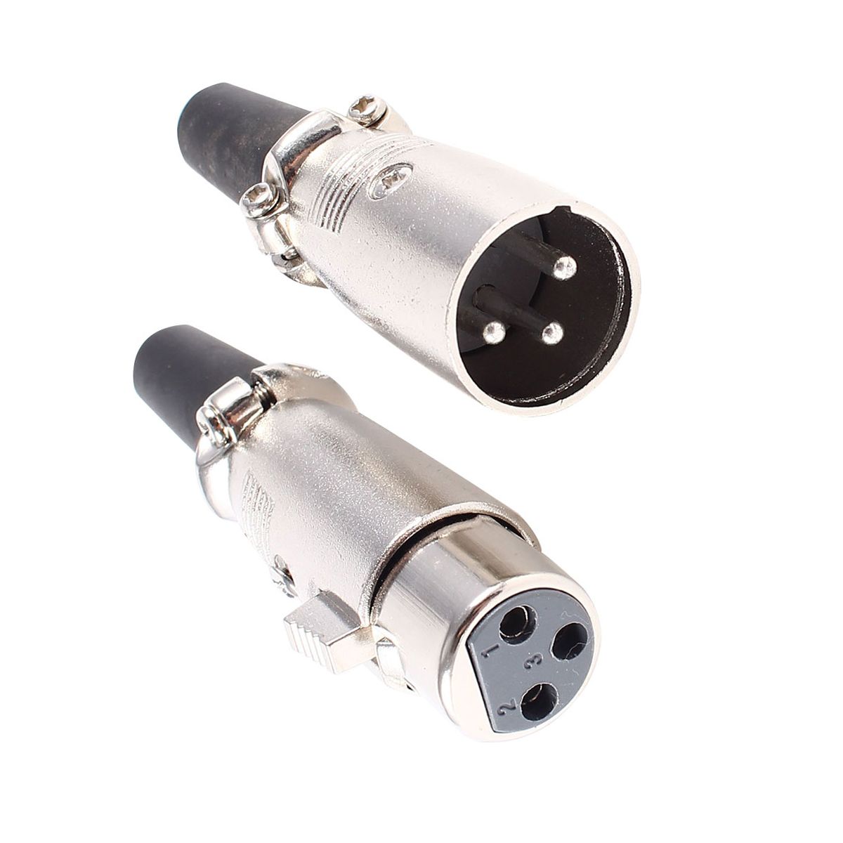 Unique Bargains Metal Silver Tone Audio Adapter 1 Pair - thumbnail 3