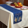 Unique Bargains Christmas Table Runner Pink Gold Tone White 72"x13" 1 Pc - 2 of 4