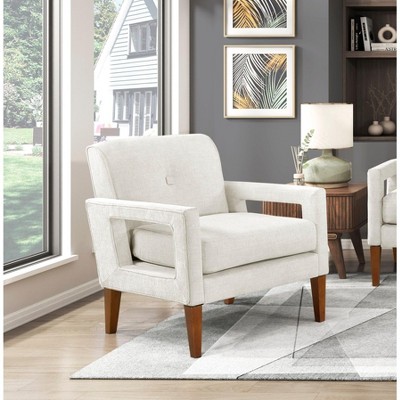 NicBex Modern Accent Chair, Living Room Chair with Solid Wood Legs Upholstery Pocket Coils Armchair for Bedroom