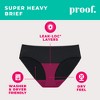 Proof Women's Brief Super Heavy Absorbency Period Underwear - Black - 4 of 4