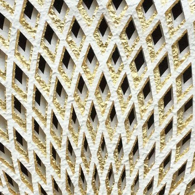 Radiant Sunrise Gold Foil Abstract Shadow Box Wall Art
